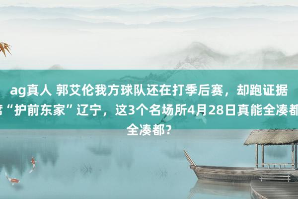 ag真人 郭艾伦我方球队还在打季后赛，却跑证据席“护前东家”辽宁，这3个名场所4月28日真能全凑都？