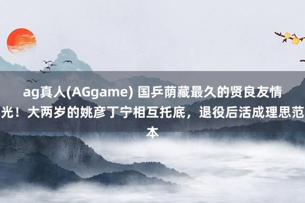 ag真人(AGgame) 国乒荫藏最久的贤良友情曝光！大两岁的姚彦丁宁相互托底，退役后活成理思范本